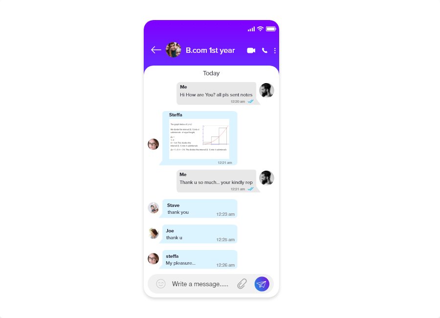 in-app chat Api for elearning