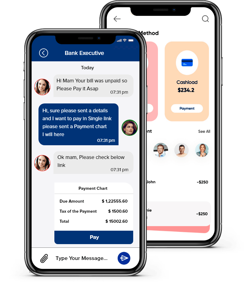 inapp chat api for banking app