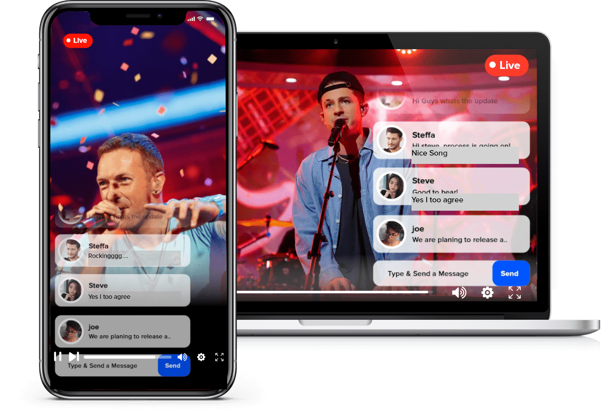 inapp messaging api for live streaming app