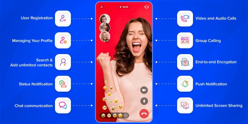 create video chat app android & ios